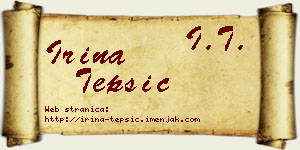 Irina Tepšić vizit kartica